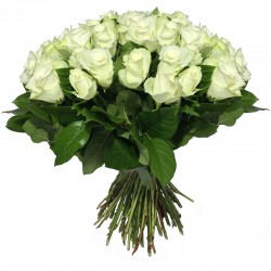 Bouquet de Roses Blanche - Place O Fleurs