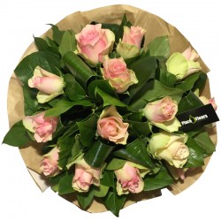 Bouquet Bulle de Roses Rose - Place O Fleurs