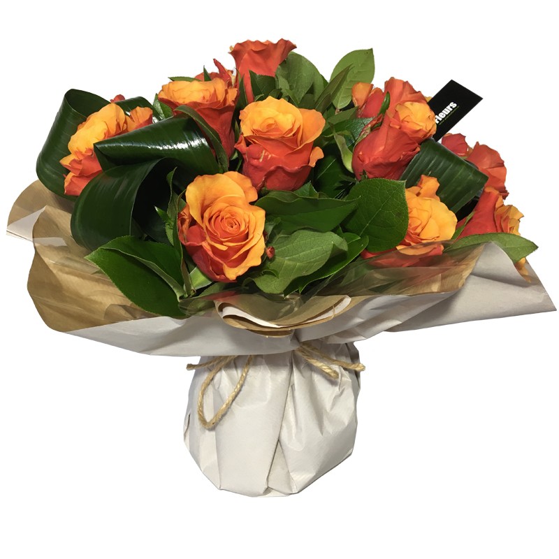 Bouquet Bulle de Roses Orange